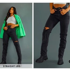 PLT Black Straight Leg Jeans